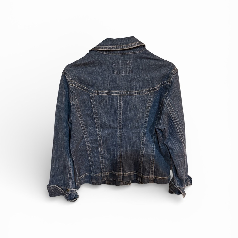 Live a Little Vintage Denim Jacket Woman’s XL - Picture 4 of 5